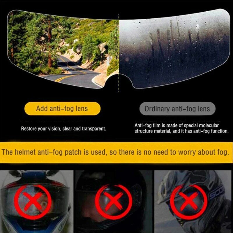 Universele Soort Motorhelm Anti-Regen Anti-Fog Film Elektrische Auto Half-Helm Anti-Fog Lens patch Accessoires
