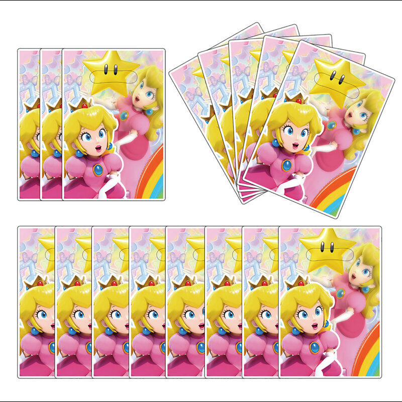 Princess Peach Birthday Party Favor Gift Bags Priness Candy Bag Handle Gift Bags Cartoon Themed Birthday Party Decor Supplies