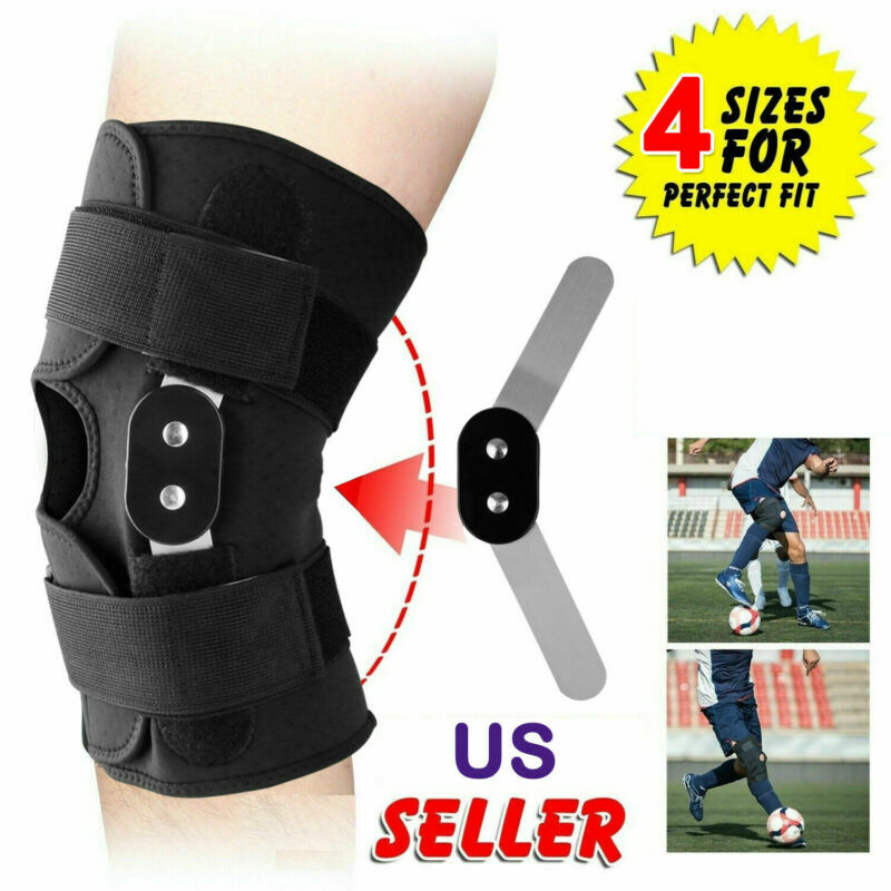 Adjustable Hinged Knee Patella Support Brace Sleeve Wrap Stabilizer Sports Knee Pad Support Jumpers Protector Tendonitis Relief
