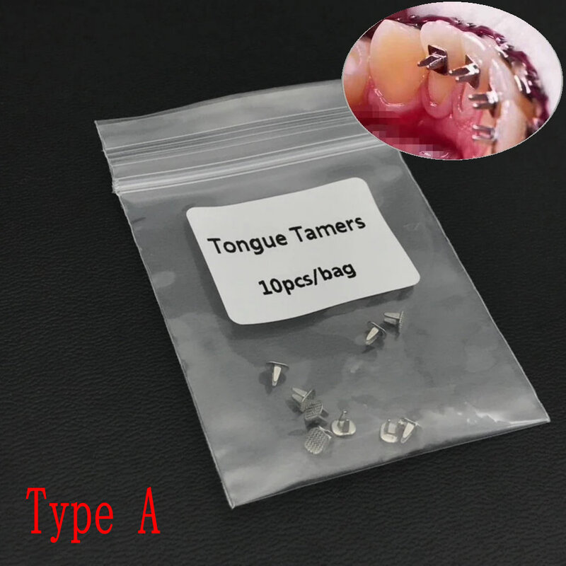 10ps/pack Dental Bite Turbos Orthodontic Tongue Tamer Habbit Correction Button Orthodontic Bondable Bracket Dental Bite Turbo