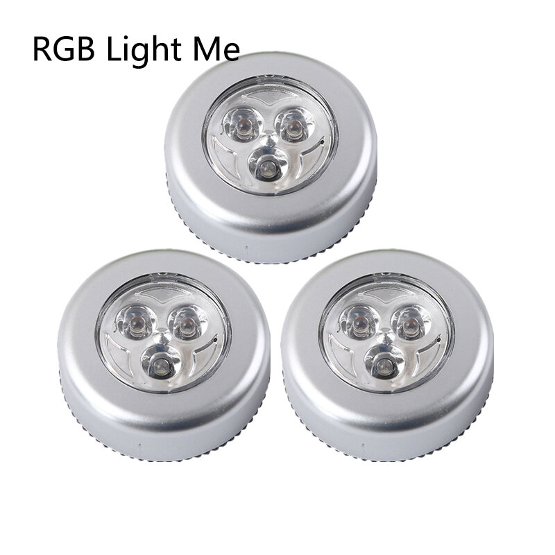 3 Pçs/lote Quarto Wardrobe Iluminação Touch Control Night Light Sem Fio LED Gabinete Luzes Bateria Powered Closet Light