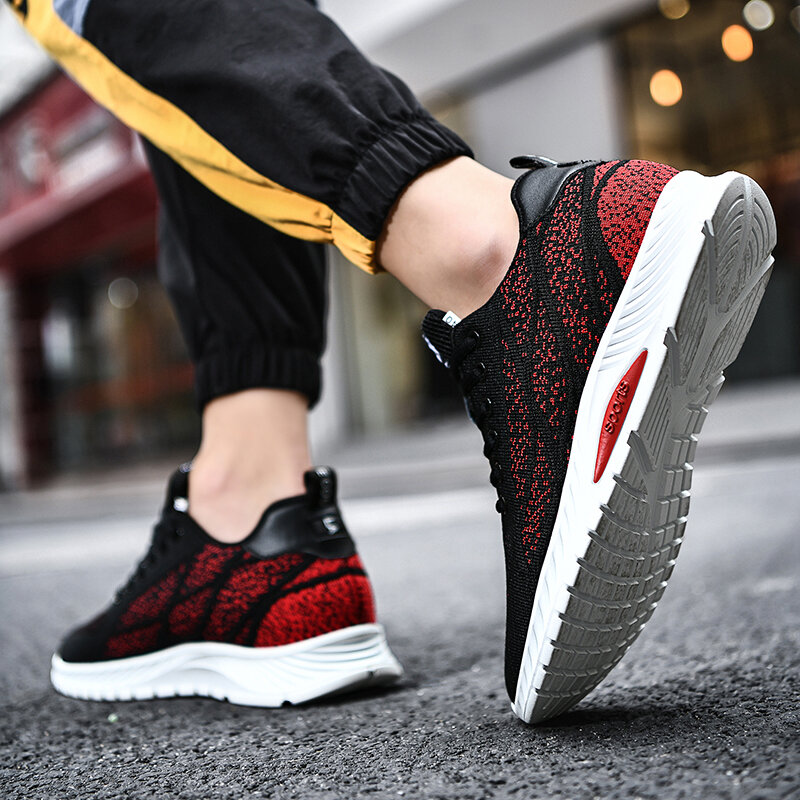 Brand Fashion Casual Walking Footwear Soft Breathable Sneakers Non-slip Leisure Mens Trainers Summer Internal Increase Men Shoes