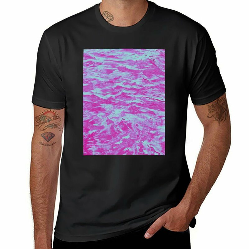 Vaporwave 바다 파도 티셔츠, 재미있는 애니메이션 의류, 남성 의류, 여름