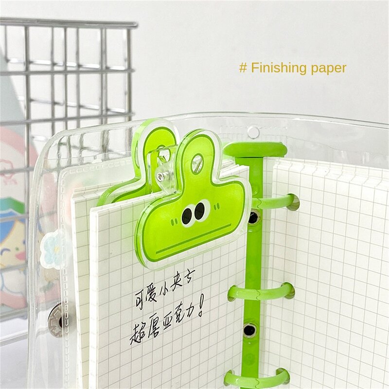 Data Folder Multi Specification And Multi-purpose Paper Clip Firmly Cute Girl Fan Stationery Double-sided Clip Binder Clip Clip