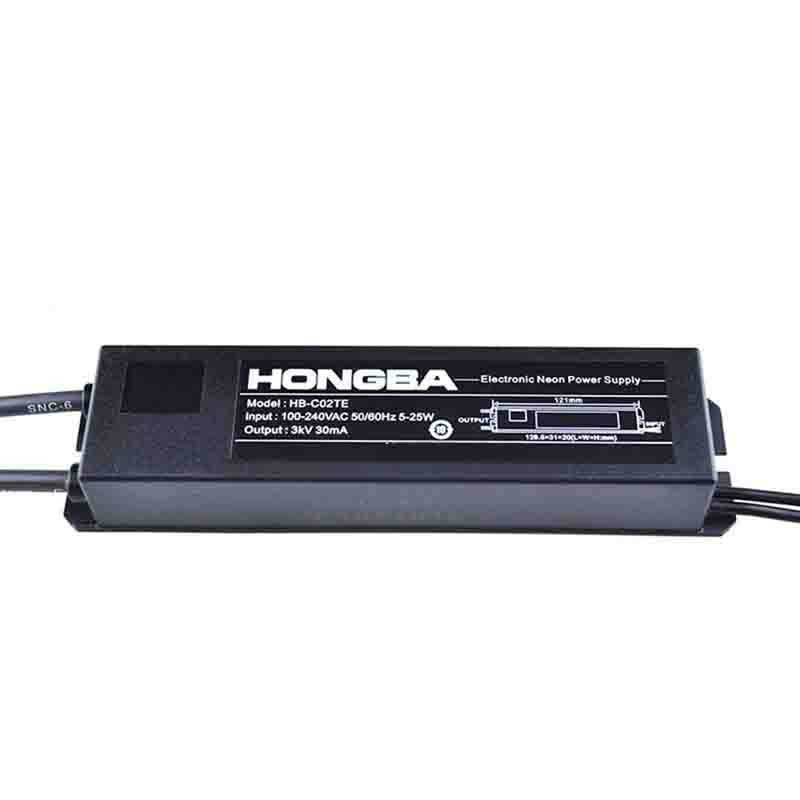 Неоновый электронный трансформатор HONGBA, неоновый, строительный блок питания, 3 кВ, 30 мА, 5-25 Вт, 1 шт.