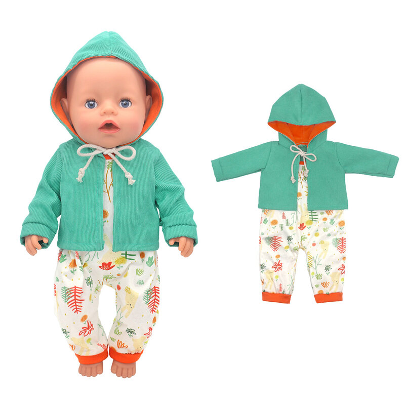 아기 다시 태어난 귀여운 점퍼 롬퍼, 신생아 인형 옷, 17 인치 43cm 인형 복장, 2023 신제품