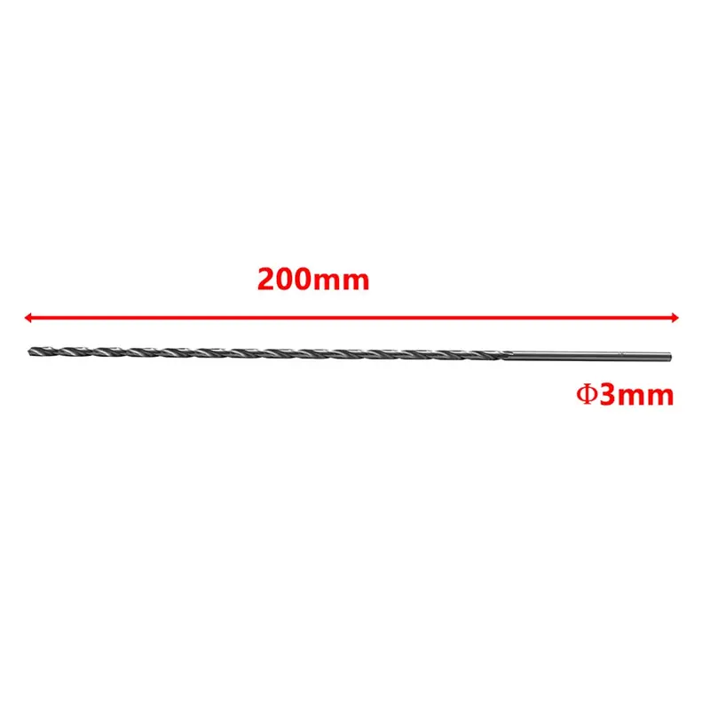 1 Stuks 200Mm Extra Lange Boor Hoge Snelheid Stalen Boor Voor Verschillende Materialen Metaalboring 2-10Mm