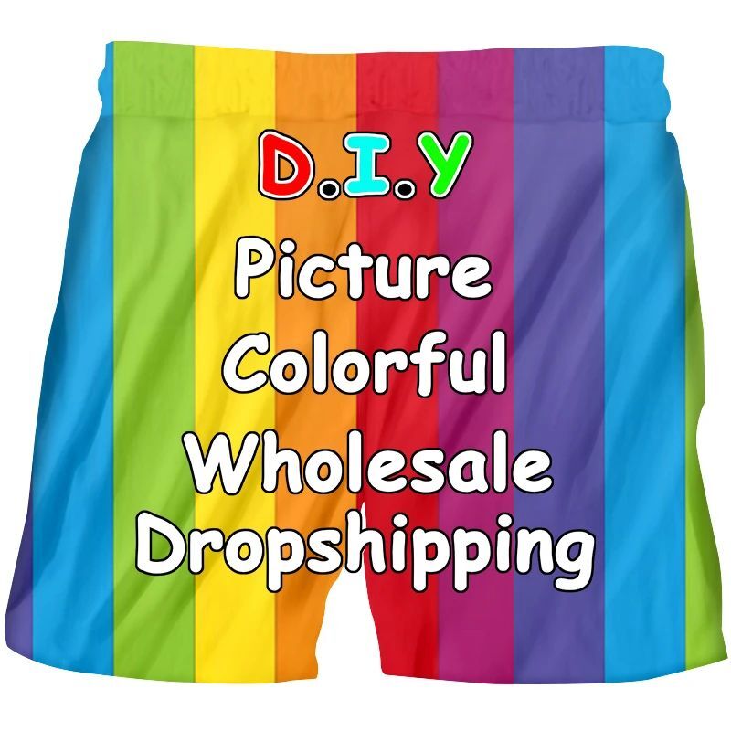 Pantalones cortos transpirables para hombre, Shorts 3D, informales, personalizables, para la playa