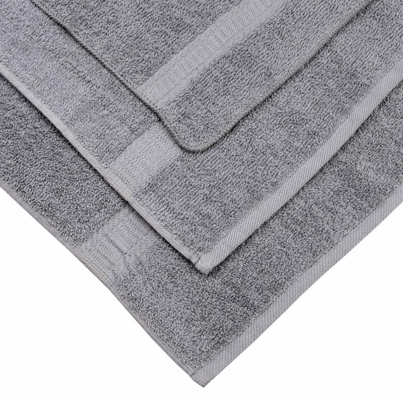 Basic Degelijke 18-delige Badhanddoek Set Collectie, School Grey Handdoeken Badkamer Handdoek