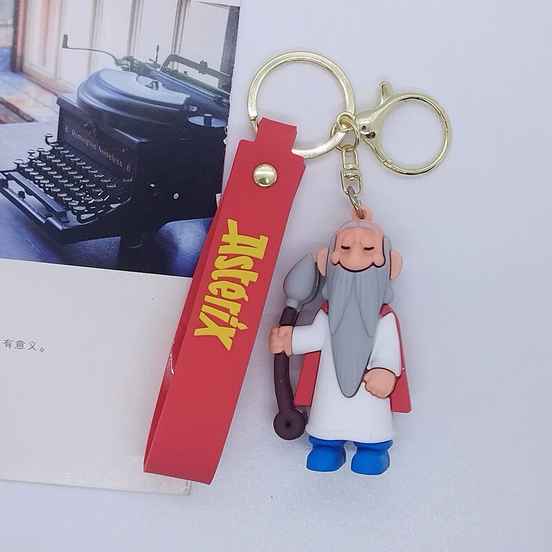 Cute Bag Keychain Anime Accessories Key Chain Asterix Keychains Women Doll Keyring Couple Matching Pendant Friends Holiday Gifts