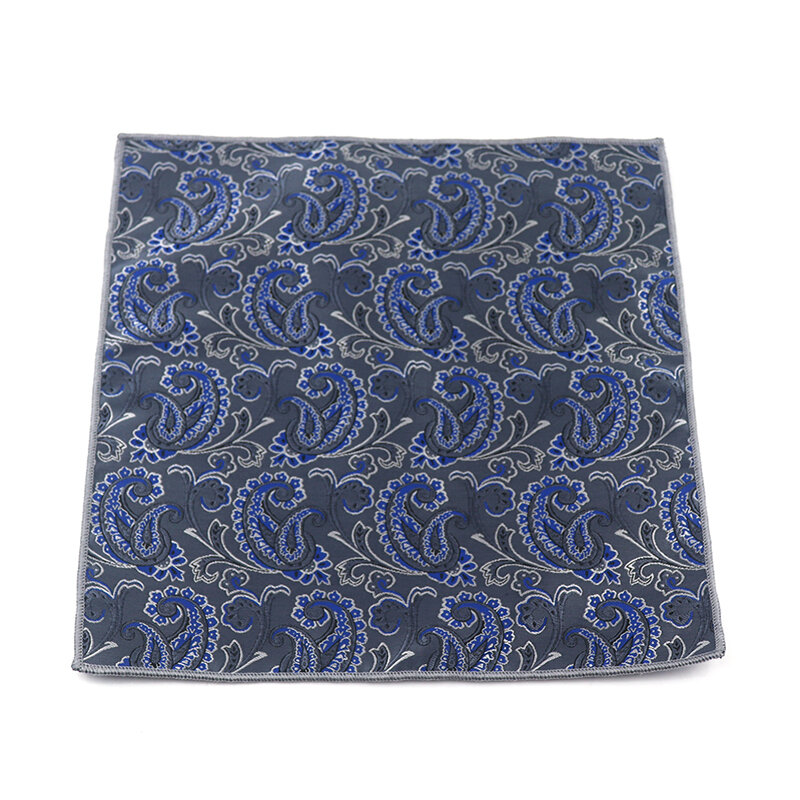 24Cm Heren Paisley Pocket Vierkante Handdoek Polyester Jacquard Formele Zakdoek Halskleding Shirt Accessoires Marinerode Bruiloft Zakdoek