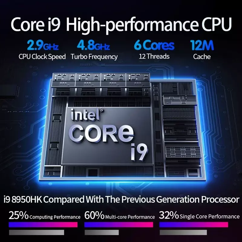 2023 أجهزة الكمبيوتر المحمولة الألعاب I9 أجهزة الكمبيوتر المحمولة ألعاب الكمبيوتر ويندوز 11 15.6 بوصة إنتل I9-8950HK 64GB RAM المزدوج M.2 SSD DDR4 منفذ إيثرنت