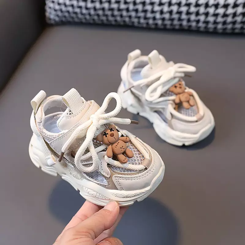 Детские сетчатые дышащие кроссовки, спортивная обувь для мальчиков и девочек, милая обувь для малышей, Детская уличная обувь для бега, босоножки, детские кроссовки, 2024