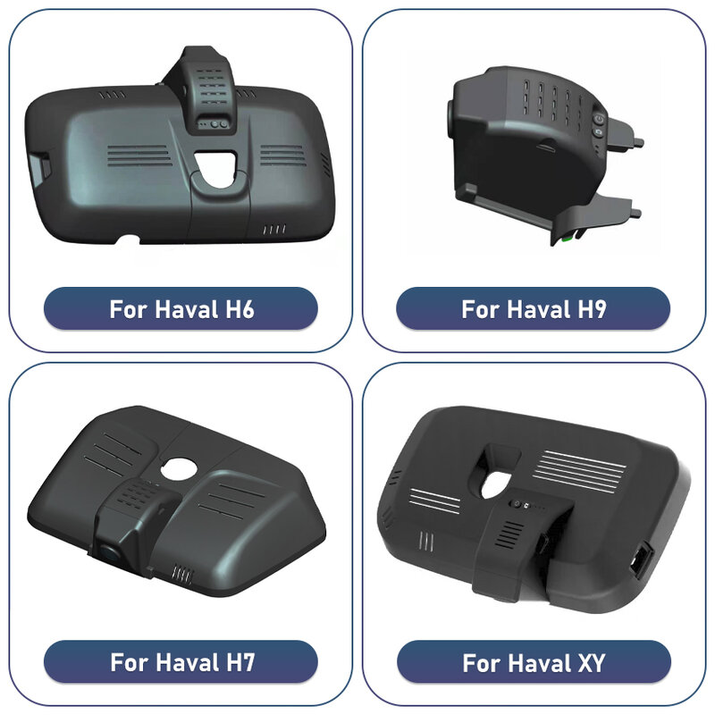Скрытый Автомобильный видеорегистратор с Wi-Fi, управление через приложение для телефона, беспроводной видеорегистратор с USB-портом для HAVAL F7 ...