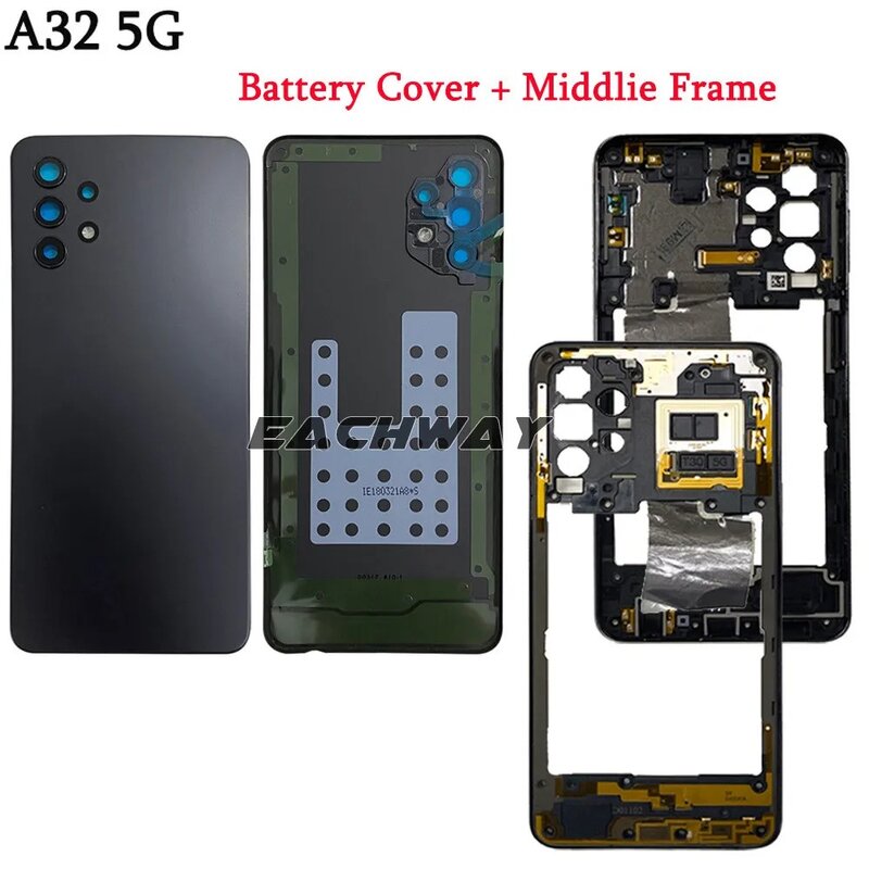 Hoge Kwaliteit Voor Samsung Galaxy A32 4G A325 5G A326 Batterij Cover Achterkant Behuizing Voor Samsung A32 4G 5G Middenframe Vervangen