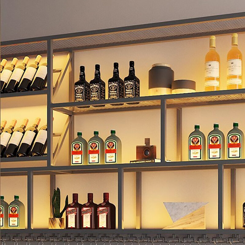 Armadietti per vino in metallo unici contenitori per Cocktail moderni armadietti per vino a parete Display Liquor Cremalheira De Vinho Club Furniture