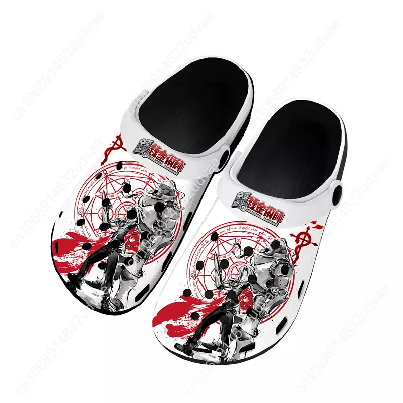 Anime Fullmetal Alchemis Edward Elric bakiak Rumah Kustom sepatu Air pria wanita remaja sepatu taman bakiak sandal lubang pantai