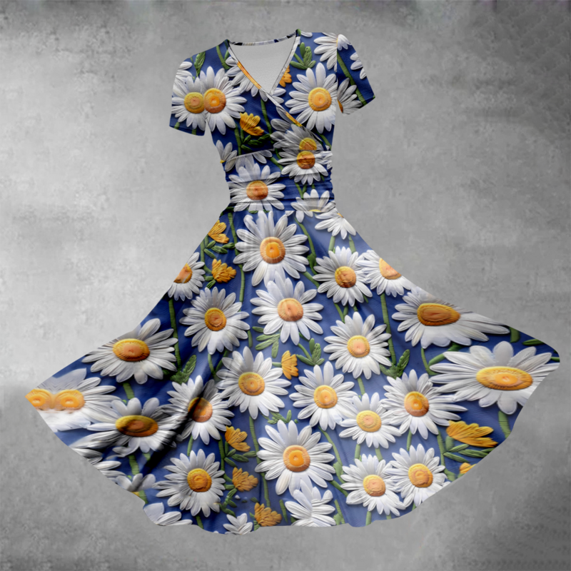 Sommerkleid Blumen mode Vestido Luxus stilvolle Abendkleider Frauen Mädchen Party kleid übergroße elegante Roben Kleider 2024