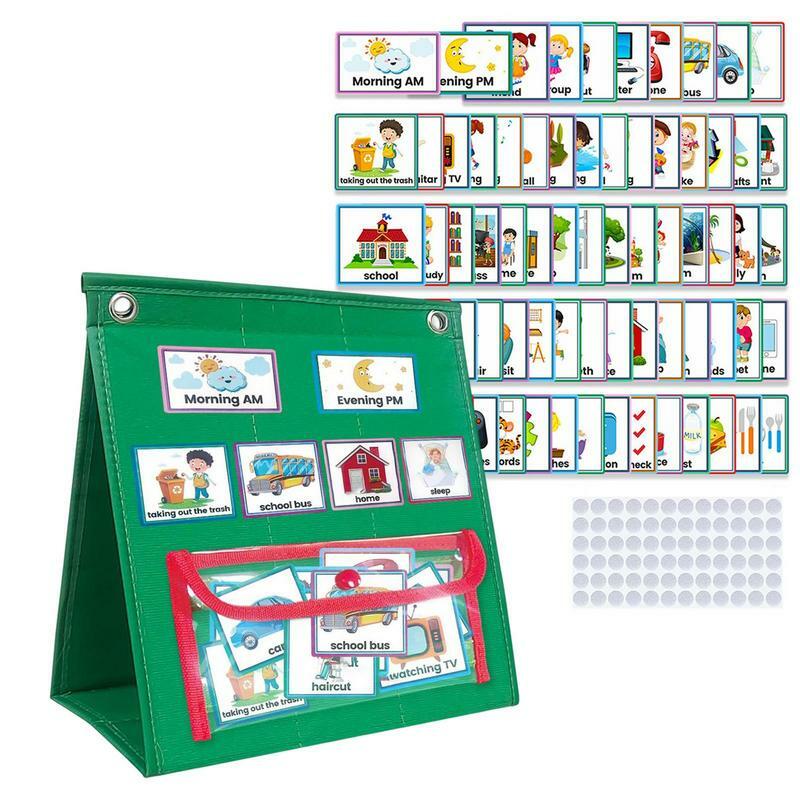 Ежедневный визуальный график для детей, коллекция календаря, карточки для купания, идущие в школу, чистящие стандартные карточки для класса