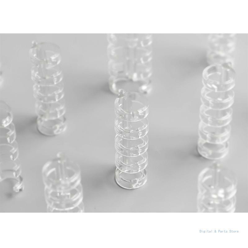 M17F 5-Ring Clear Plastic Binding Comb 5-ring Clear Ring 80 Page Capacity Plastic Comb Binding Ring for Office School