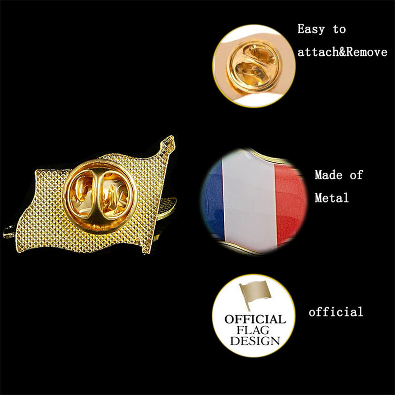 Эпоксидная булавка с французским флагом, значок/брошь, Франция, триколор