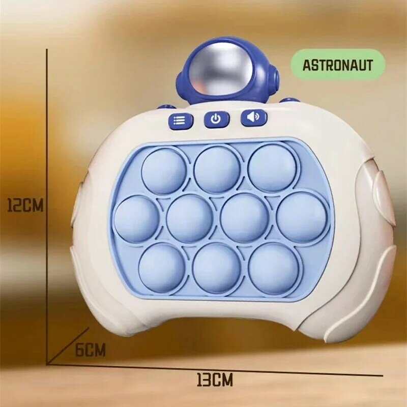 Pop Light Fidget Game avec LED Machine de jeu, Push Bubble, Poignée, Jouets, Anti-souligné, Rapide, Garçons, Bol