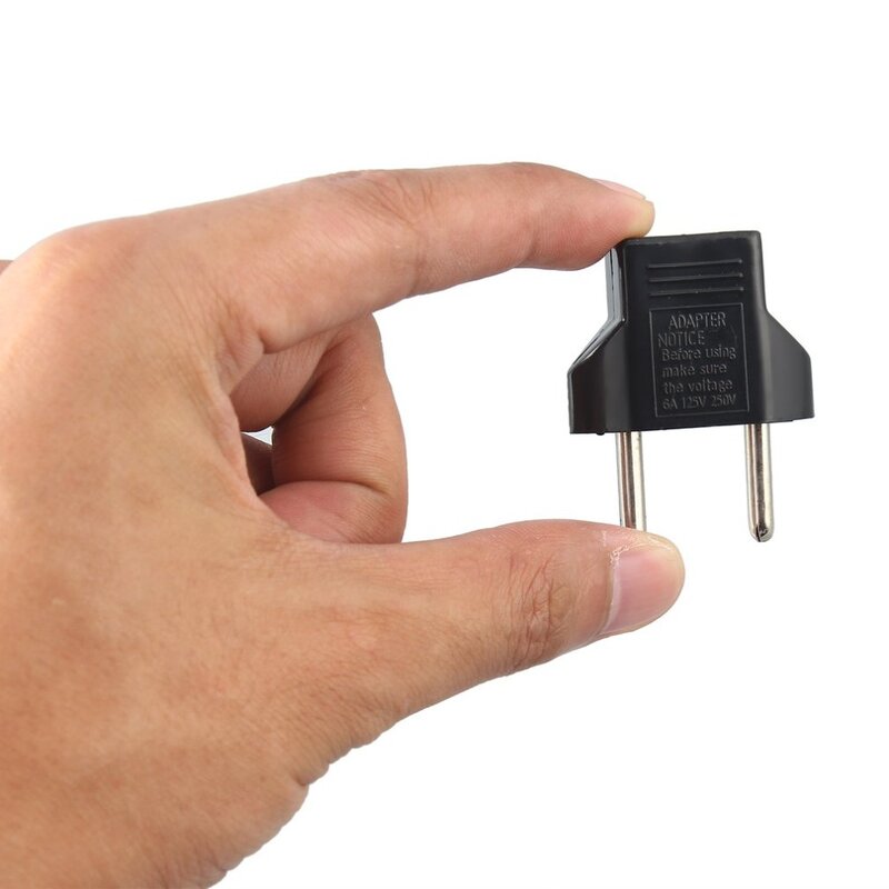 Universele Eu Adapter Plug 2 Flat Pin Naar Eu 2 Ronde Pin Stekker Stopcontact Oplader Reis Noodzaak Huishoudelijk Gebruik