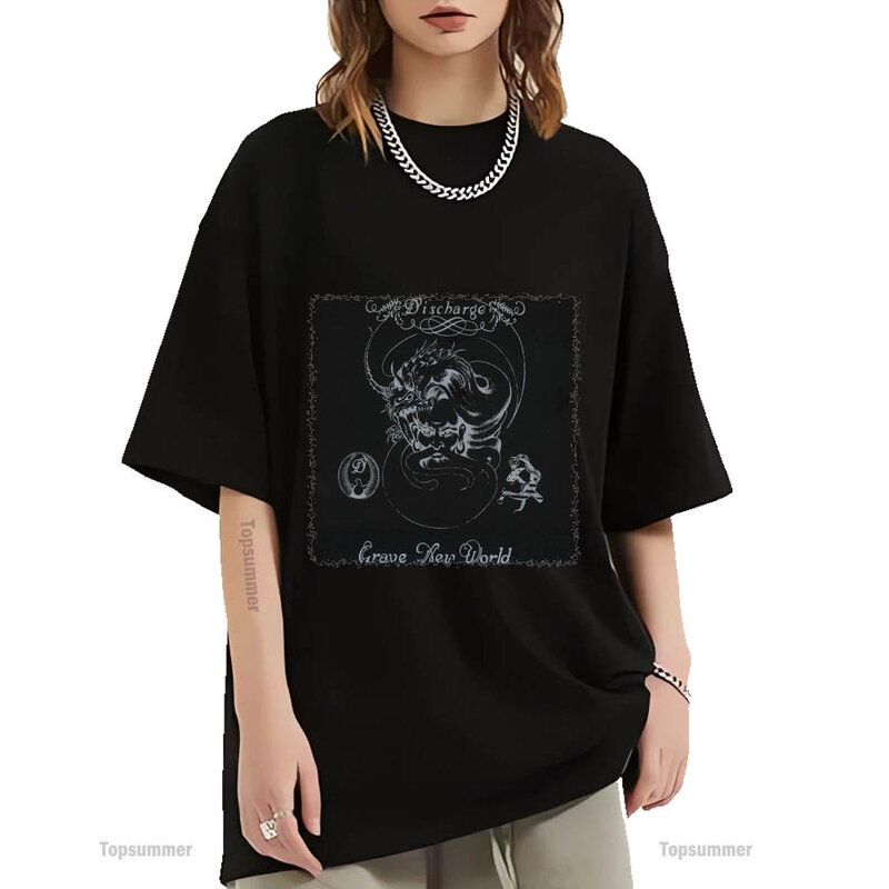 Grave New World Album T-Shirt rozładowania T Shirt kobiety Vintage Streetwear bawełniana koszulka męska ubranie Plus Size