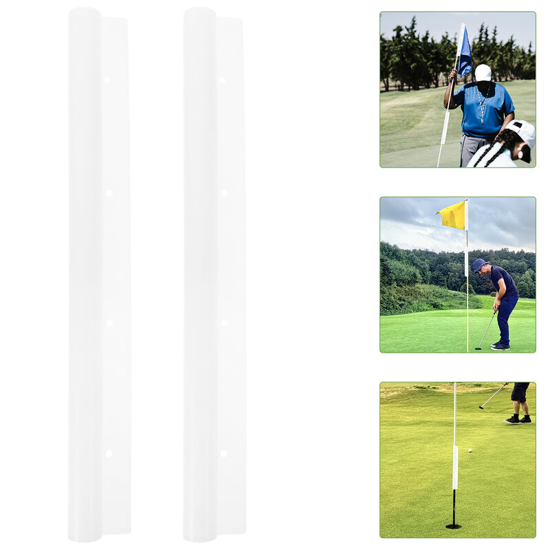 Prático golfe bandeira tubos, tubos inseridos, bandeira poloneses, 2pcs