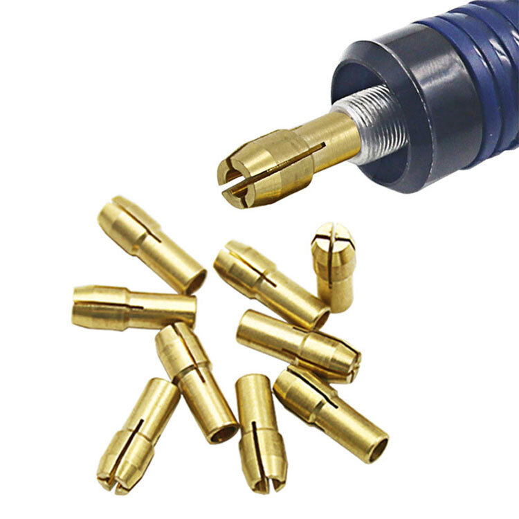 Mini Drill Chucks Adapter 0.5mm-3.2mm Dremel Mini Drill Chucks Chuck Adapter Micro Collet Brass For Power Rotary Tool