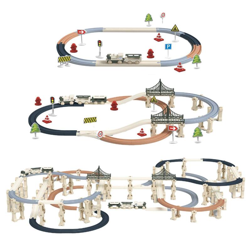 Train Track Playset Engineer Thinking Fun giocattolo educativo prescolare giocattoli Montessori per età 3 + anni ragazzi ragazze giocattolo da viaggio per bambini