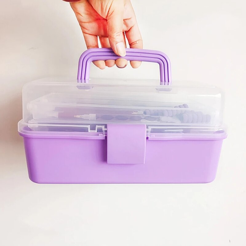 Portable portable storage box diamond art accessories painting pen kit DIY tool painting storage bag three-layer storage