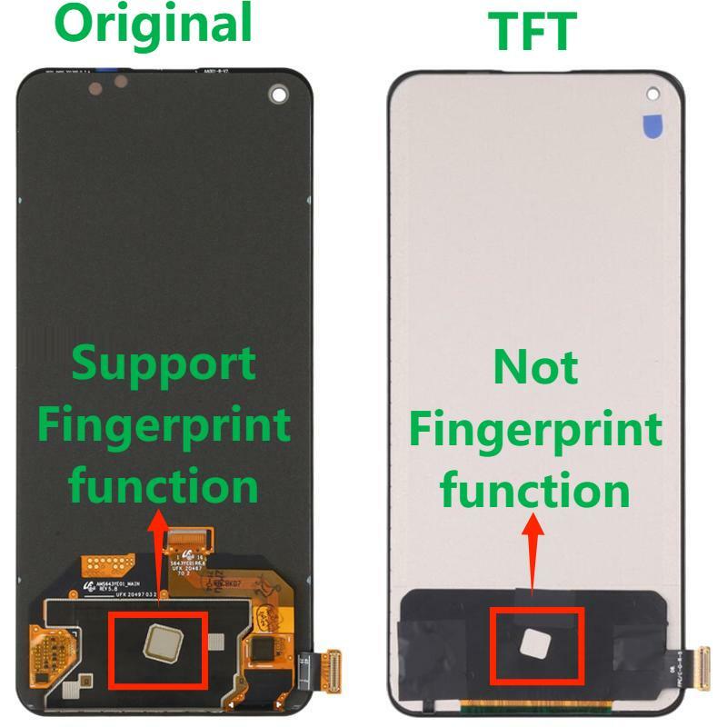6.43 "Original AMOLED/TFT Para OPPO Find X3 Lite CPH2145 Display LCD Com Quadro Touch Panel Substituição Do Conjunto Digitador Da Tela