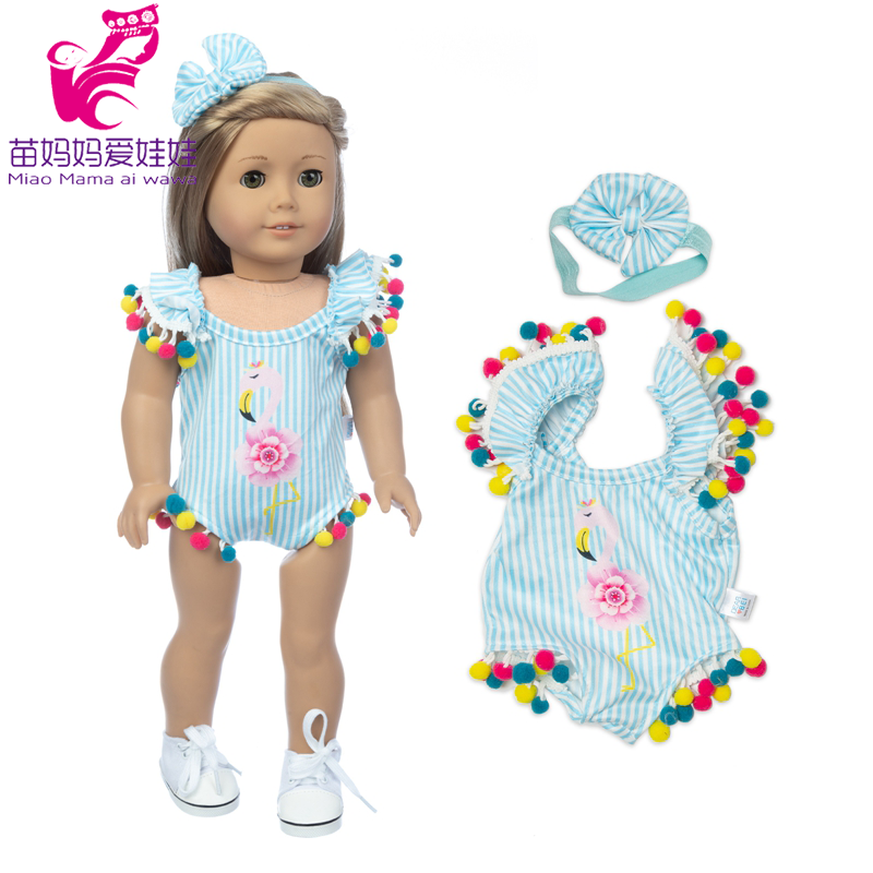 18 дюймов куклы девушки одежда комплект школьной формы костюм Baby Doll Детская жилетка желтое платье в горошек игрушки носит подарок ребенку на день рождения