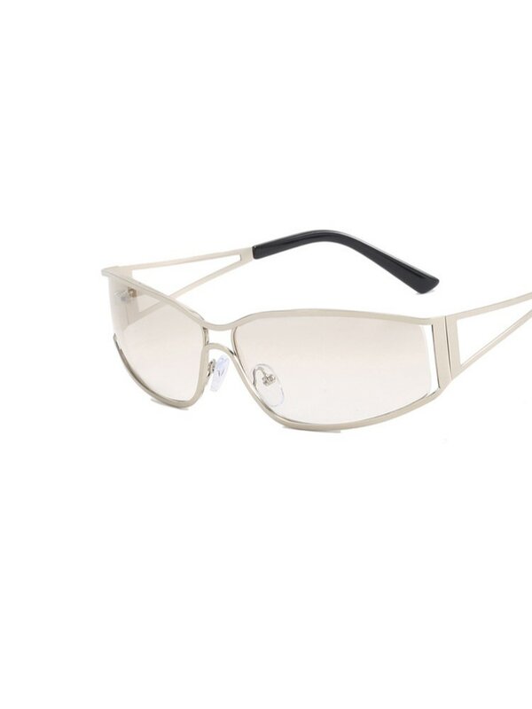 Солнцезащитные очки Y2k для мужчин и женщин, брендовые дизайнерские очки большого размера с градиентом, в стиле стимпанк, зеркальные, с защитой от ультрафиолета