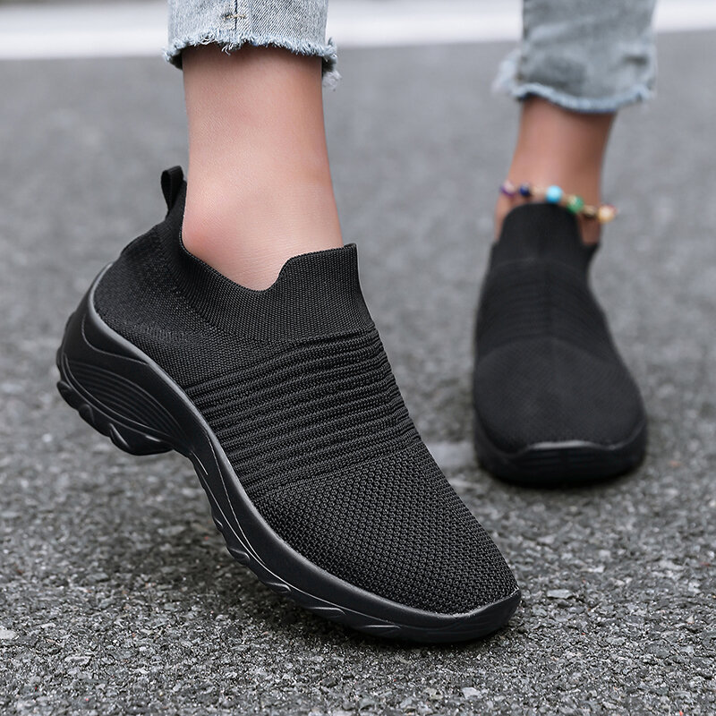 Zapatos Deportivos transpirables para Mujer, zapatillas De Fitness De suela gruesa a la moda, cómodas e informales para correr, envío gratis