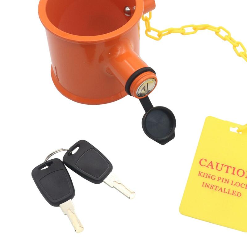 Kunci Coupler silinder tugas berat mudah dipasang, dengan derek tanda peringatan kuning