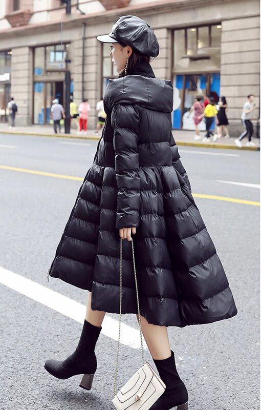Novo casaco de inverno de alta qualidade stand-callor casaco de moda feminina jaquetas de inverno quente mulher roupas casuais parkas