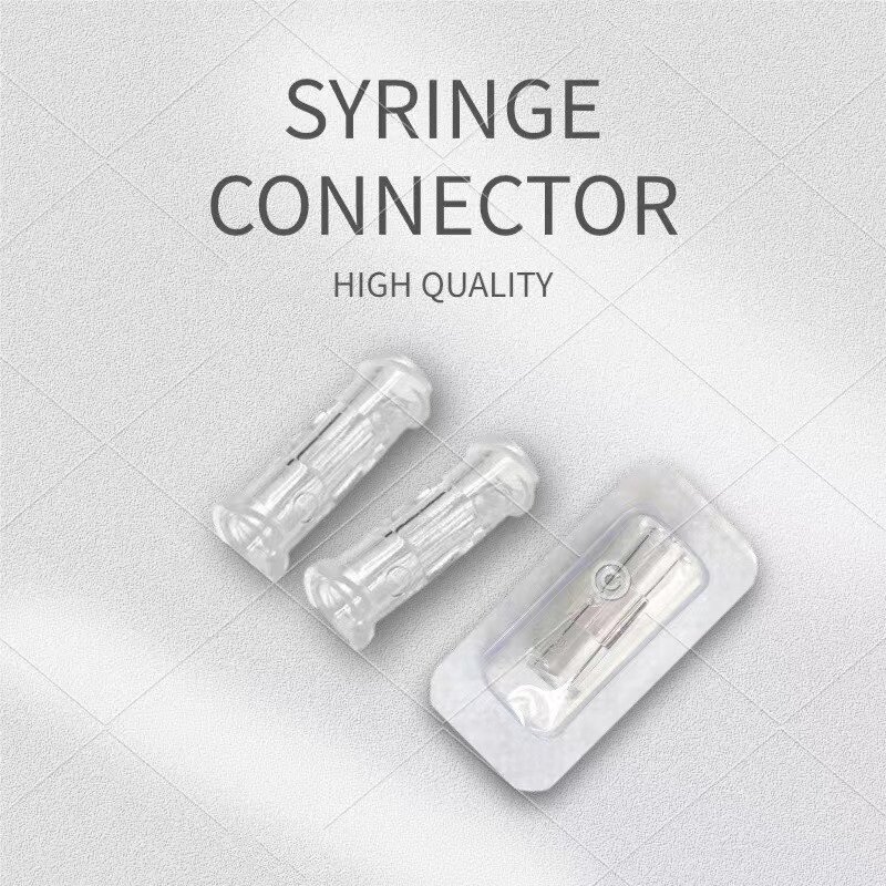 Disposable Transparent Luer Syringe Connector Double Female Thread Coupler Drug Guiding Device Sterile Adapter
