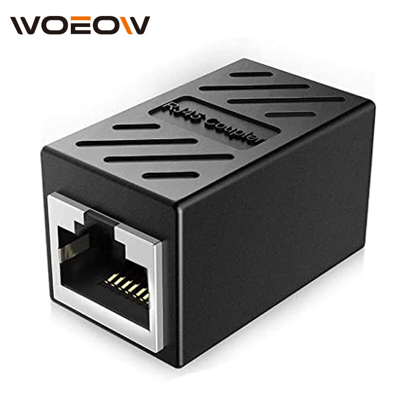 WoeoW RJ45 Coupler Ethernet Extender 1000Mbps, Cat7 Cat6 Cat5e Ethernet Cable Extender Ethernet Adapter LAN Connector