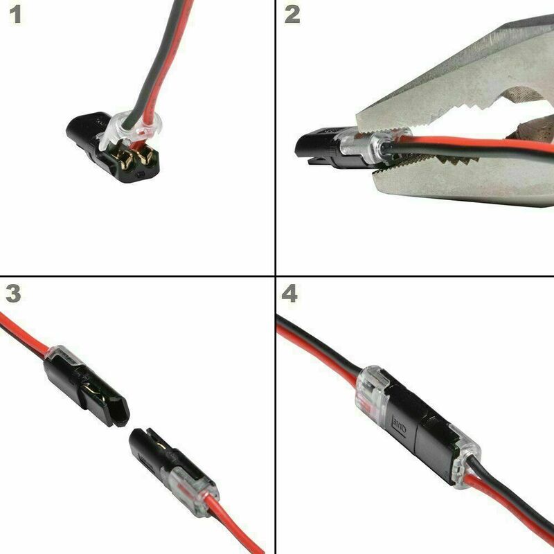 Conector eléctrico impermeable para coche, Cable de 2 pines, 10/20/30/50 piezas