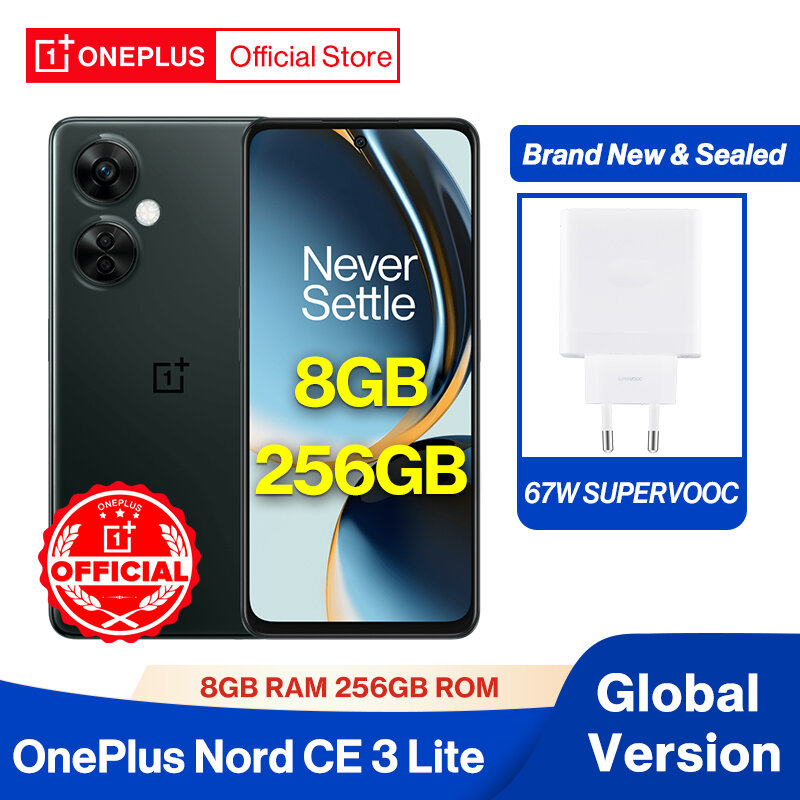 OnePlus Nord CE 3 Lite 5G 글로벌 버전 108MP 카메라, 67W SUPERVOOC 5000mAh 배터리, 스냅드래곤 695 120Hz 디스플레이, 신제품