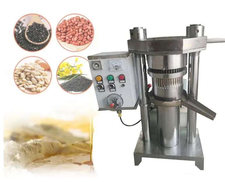 Máquina de prensa de aceite de oliva de coco, prensador de aceite de mostaza hidráulico de mantequilla de cacao pequeña, uso comercial