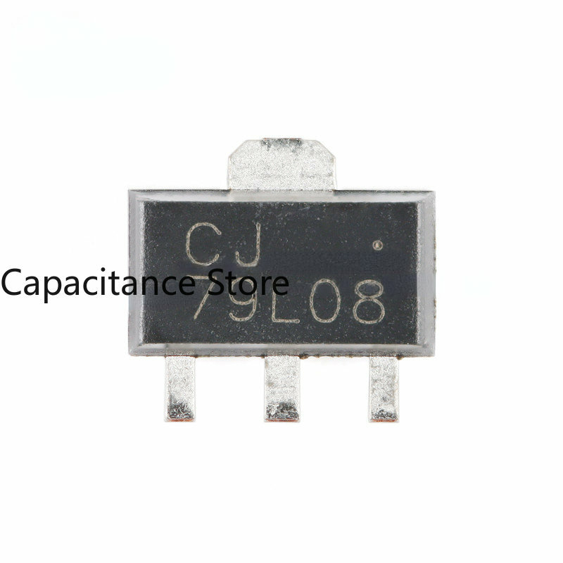 Chip regulador de voltaje negativo de tres terminales, Original, 10 piezas, CJ79L08 SOT-89, 8V, 100mA
