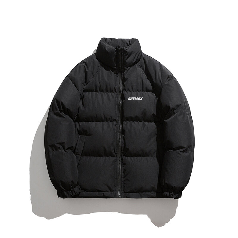 New Men Winter Parkas Cotton-Padded Windbreaker Stand Collar Jackets Thicken Warm Outwear