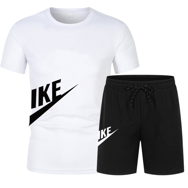 2024 letnie gorące męska koszulka zestaw szortów męskie z nadrukiem zestaw sportowy moda rekreacyjna oddychające zestaw koszulek z krótkim rękawem-zestawy męskie
