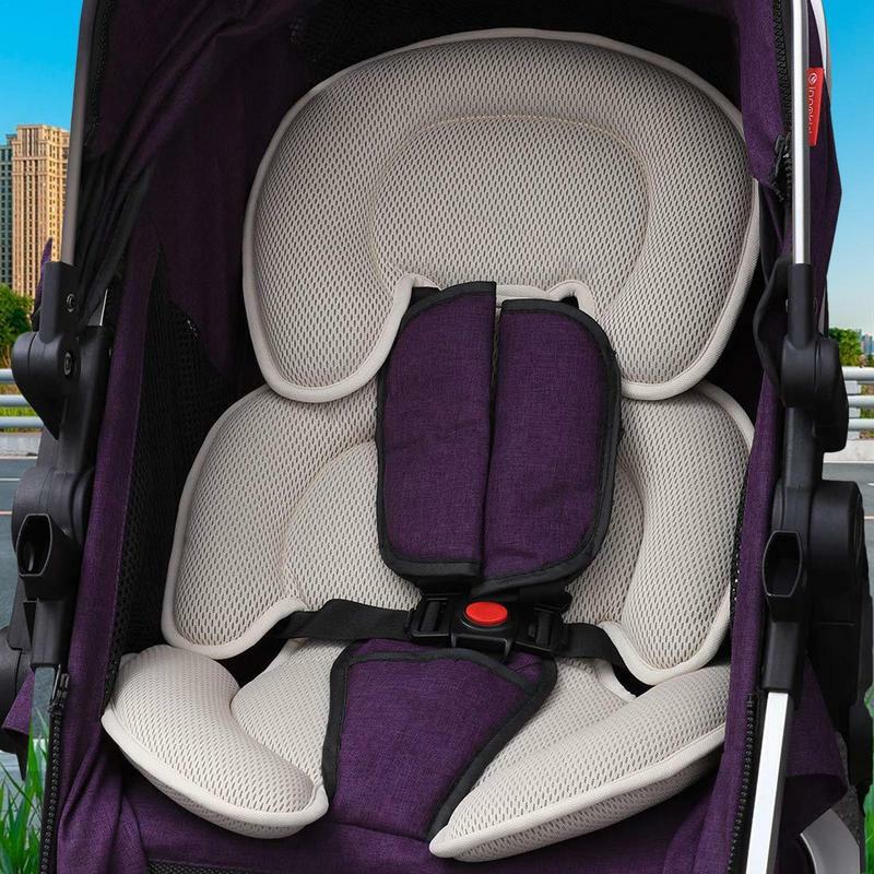 เบาะรองนั่งในรถรถเข็นเด็กทารกเบาะนั่งรถเข็นเด็กทารกหมอนที่นอนตาข่ายระบายอากาศได้เสื่อรองนั่งความร้อน