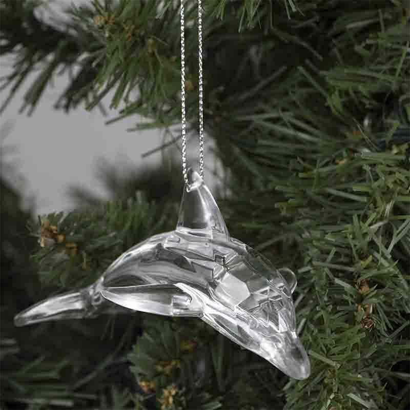 Dolfijn Ornament Acryl Dolfijn Decor Oceaan Thema Dolfijn Vakantie Ornament Glad En Schattige Kerst Dolfijn Decoratie Voor