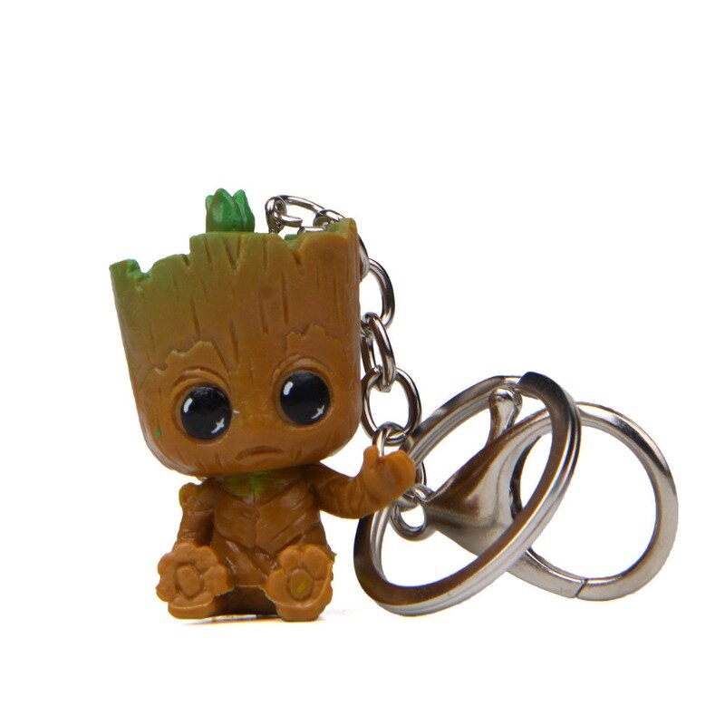 Porte-clés de dessin animé Groot Smile Hero Figure, pendentif de voiture, porte-clés pour enfants, accessoires de bijoux, jouets, cadeau anime, vente en gros, JOGift