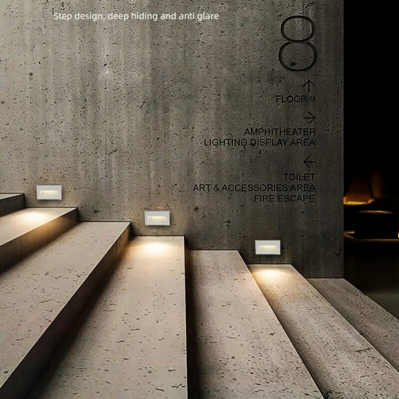 LED-Wand leuchte 3w wasserdicht ip65 Stufen licht Einbau Innen-/Außentreppe Hotel Korridor Nacht beleuchtung AC110V-240V 220v